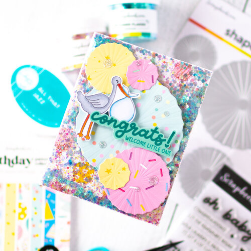 Scrapbook.com - Shimmer Flakes and Clear 8.5" x 11" Adhesive Sheets Bundle 1