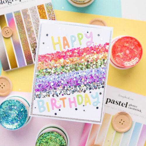 Scrapbook.com - Shimmer Flakes and Clear 8.5" x 11" Adhesive Sheets Bundle 1