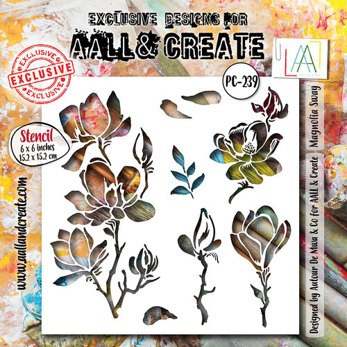 AALL and Create - Ethereal Garden Collection - Stencils - Magnolia Sway