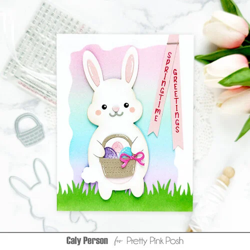 Pretty Pink Posh - Clear Photopolymer Stamps - Upright Greetings - Easter