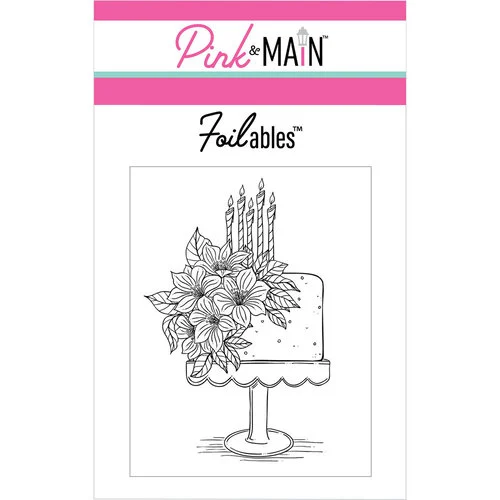 Pink and Main - Cheerfoil Collection - Foilable Panels - Floral Cake 1 Pink and Main - Cheerfoil Collection - Foilable Panels - Floral Cake