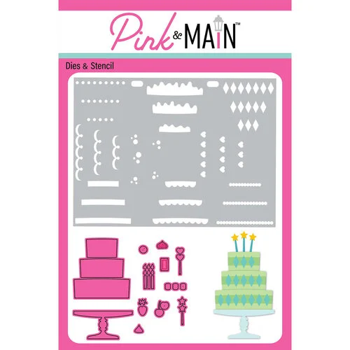 Pink and Main - Die and Stencil Set - Layer Cake 1 Pink and Main - Die and Stencil Set - Layer Cake