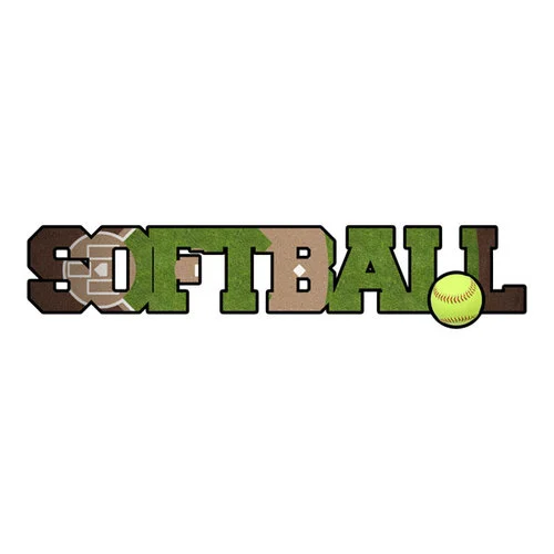 Scrapbook Customs - Laser Cuts - Softball Dimensional Word
