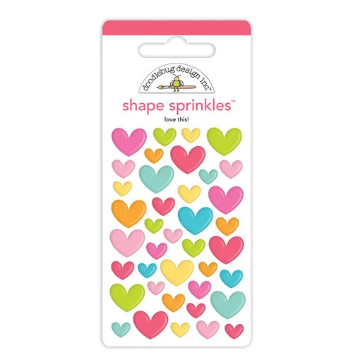 Doodlebug Design - Cute and Crafty Collection - Stickers - Shape Sprinkles - Enamel - Love This! 1 Doodlebug Design - Cute and Crafty Collection - Stickers - Shape Sprinkles - Enamel - Love This!