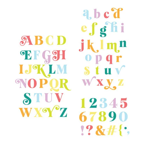 Scrapbook.com - Decorative Die Set - Alphabet and Number Bundle - Festive 1 Scrapbook.com - Decorative Die Set - Alphabet and Number Bundle - Festive