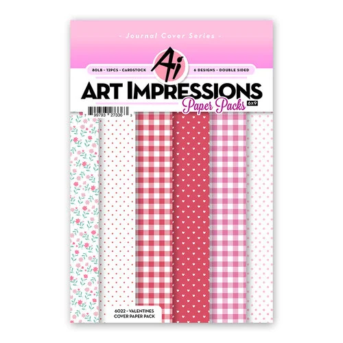 Art Impressions - 6 x 9 Paper Pack - Valentines Cover