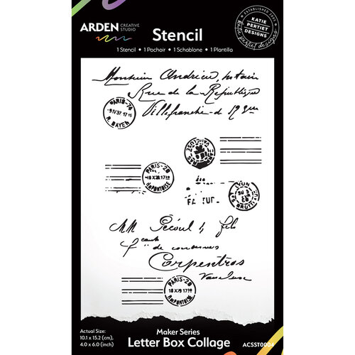 Arden Creative Studio - Makers Series Collection - Stencil - Letter Box Collage