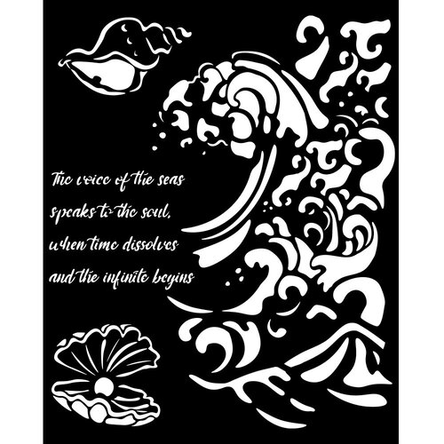 Stamperia - Silent Sea Collection - Stencils - Wave and Shell 2 Stamperia - Silent Sea Collection - Stencils - Wave and Shell