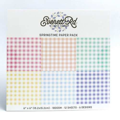 Everett Rd - Springtime Collection - 6 x 6 Paper Pack - Ginghams 3 Everett Rd - Springtime Collection - 6 x 6 Paper Pack - Ginghams