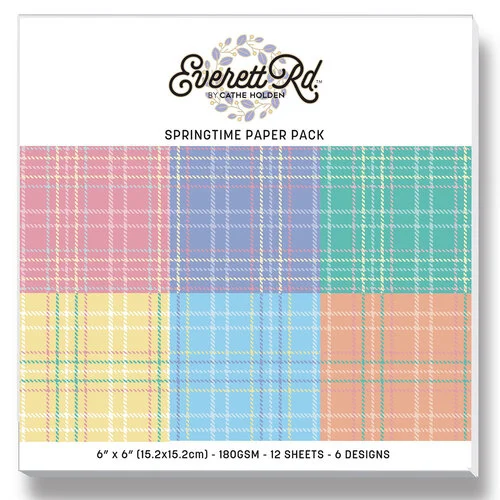 Everett Rd - Springtime Collection - 6 x 6 Paper Pack - Tartans
