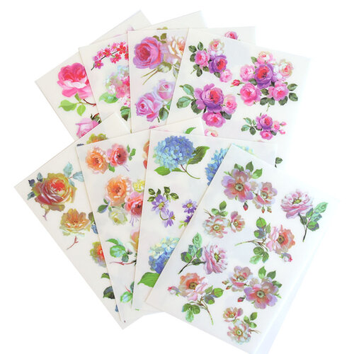 Anna Griffin - Rub-On Transfers - Hydrangea and Rose 1 Anna Griffin - Rub-On Transfers - Hydrangea and Rose
