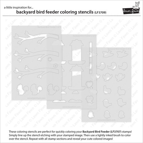 Lawn Fawn - Stencils - Backyard Bird Feeder 2 Lawn Fawn - Stencils - Backyard Bird Feeder
