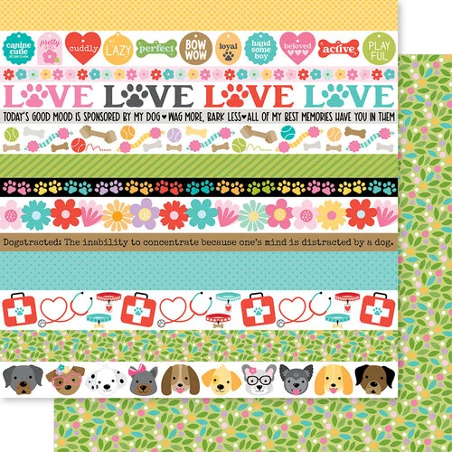 Bella Blvd - Bow Wow Collection - 12 x 12 Double Sided Paper - Bow Wow Borders 1 Bella Blvd - Bow Wow Collection - 12 x 12 Double Sided Paper - Bow Wow Borders