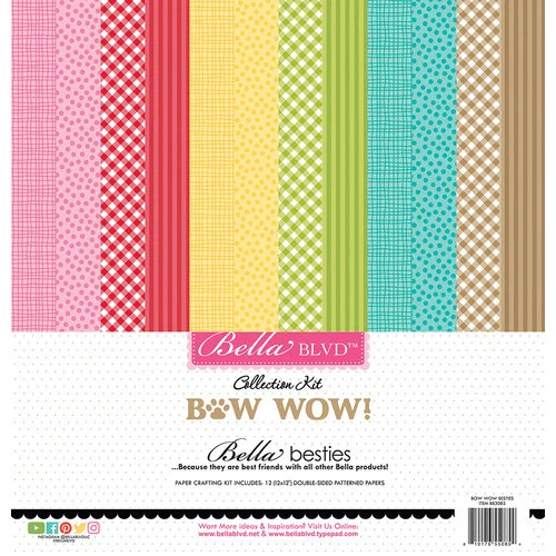 Bella Blvd - Bow Wow Collection - 12 x 12 Collection Kit - Bella Besties