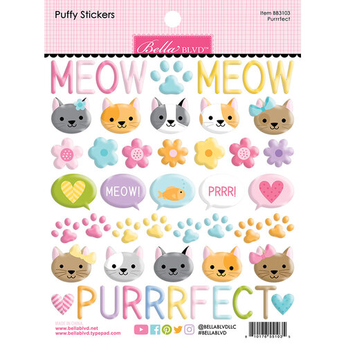Bella Blvd - Meow Collection - Puffy Stickers - Purrrfect 1 Bella Blvd - Meow Collection - Puffy Stickers - Purrrfect
