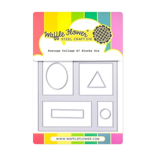 Waffle Flower Crafts - Postage Collage Collection - Craft Dies - A7 Blocks