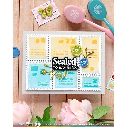 Waffle Flower Crafts - Postage Collage Collection - Stencils - Gifts 2 Waffle Flower Crafts - Postage Collage Collection - Stencils - Gifts