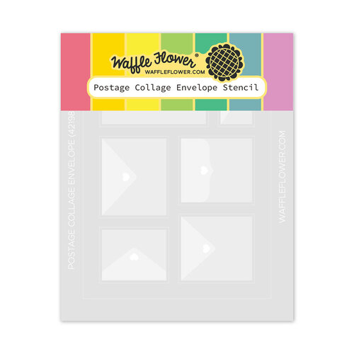 Waffle Flower Crafts - Postage Collage Collection - Stencils - Envelope