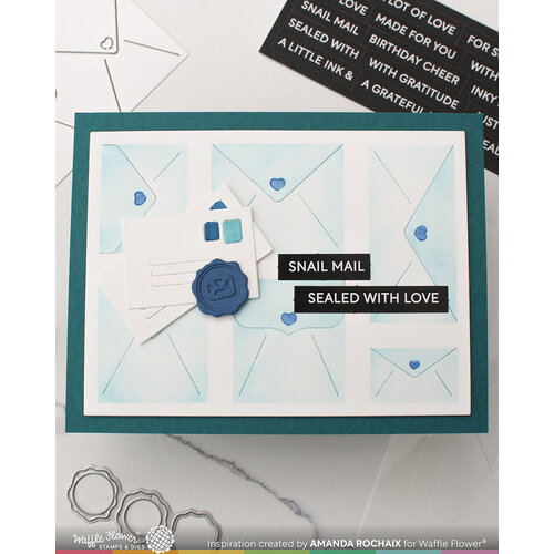 Waffle Flower Crafts - Postage Collage Collection - Stencils - Envelope