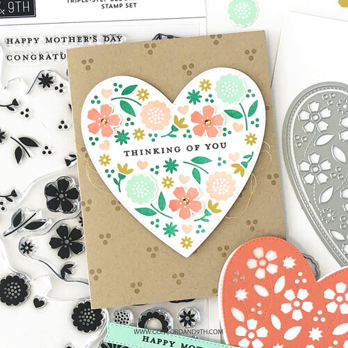 Concord and 9th - Dies - Triple-Step Blooming Heart