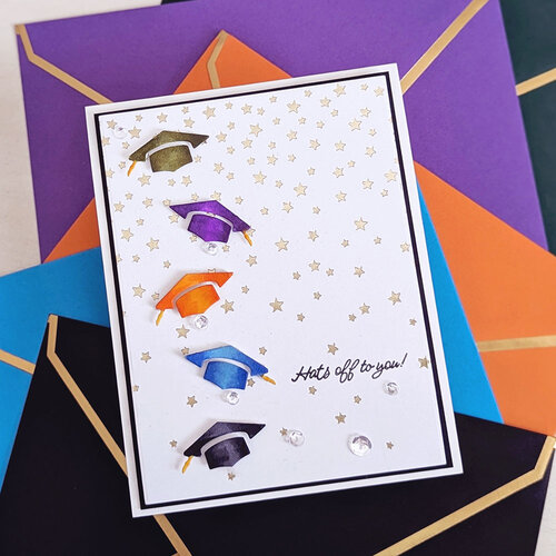 Papertrey Ink - Hot Foil Plate - Cascading Stars
