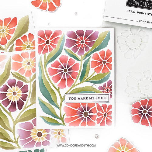 Concord and 9th - Stencils - Petal Print 2 Concord and 9th - Stencils - Petal Print