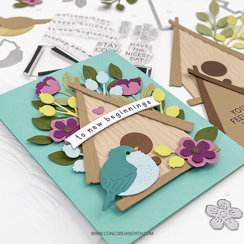 Concord and 9th - 2D Embossing Folder - Birdhouse Blossoms 4 Concord and 9th - 2D Embossing Folder - Birdhouse Blossoms