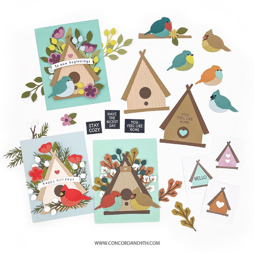 Concord and 9th - 2D Embossing Folder - Birdhouse Blossoms 5 Concord and 9th - 2D Embossing Folder - Birdhouse Blossoms
