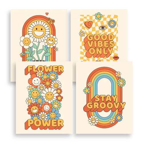 Brutus Monroe - Groovy Darling Collection - Card Panels - Flower Power 1 Brutus Monroe - Groovy Darling Collection - Card Panels - Flower Power