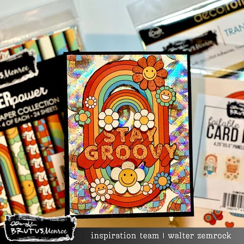 Brutus Monroe - Groovy Darling Collection - Card Panels - Flower Power 4 Brutus Monroe - Groovy Darling Collection - Card Panels - Flower Power