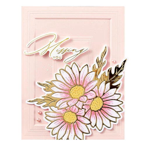 Spellbinders - Yana's Daisies Collection - 3D Embossing Folder - Molded Frame 4 Spellbinders - Yana's Daisies Collection - 3D Embossing Folder - Molded Frame