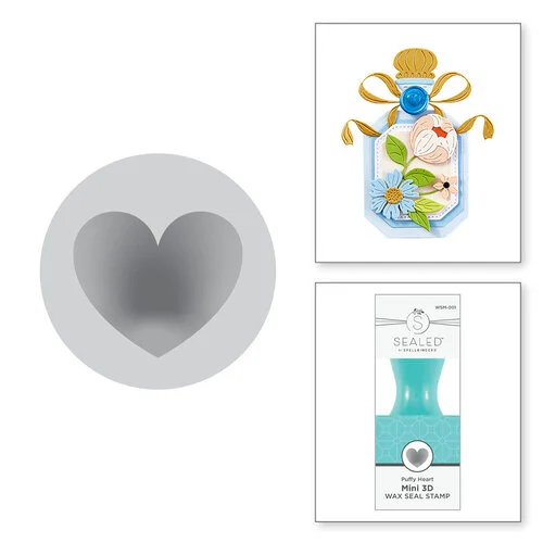 Spellbinders - Mini Wax Seals Collection - 3D Mini Wax Seal - Puffy Heart