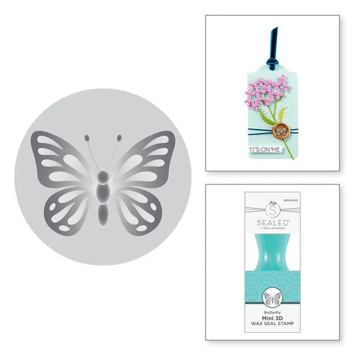 Spellbinders - Mini Wax Seals Collection - 3D Mini Wax Seal - Butterfly