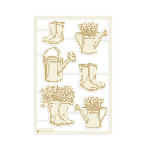 P13 - Breathe and Bloom Collection - Light Chipboard Embellishments - 02