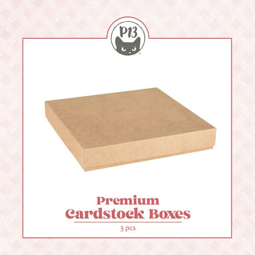 P13 - Premium Card Bases Collection - Square Card Boxes - Kraft - 3 Pack