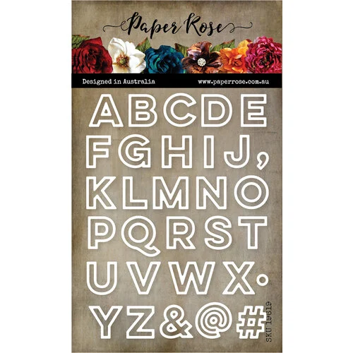 Paper Rose - Dies - Outline Alphabet 1 Paper Rose - Dies - Outline Alphabet