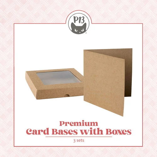 P13 - Premium Card Bases Collection - Square Card Bases with Square Window Boxes - Kraft - 3 Pack 1 P13 - Premium Card Bases Collection - Square Card Bases with Square Window Boxes - Kraft - 3 Pack