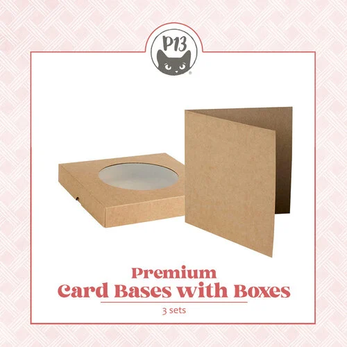 P13 - Premium Card Bases Collection - Square Card Bases with Round Window Boxes - Kraft - 3 Pack 1 P13 - Premium Card Bases Collection - Square Card Bases with Round Window Boxes - Kraft - 3 Pack