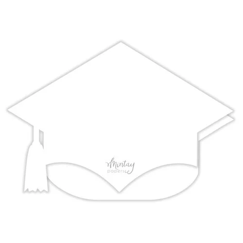 Mintay Papers - Mintay Basic - Mortarboard Card Base - White - 5 Pack 1 Mintay Papers - Mintay Basic - Mortarboard Card Base - White - 5 Pack