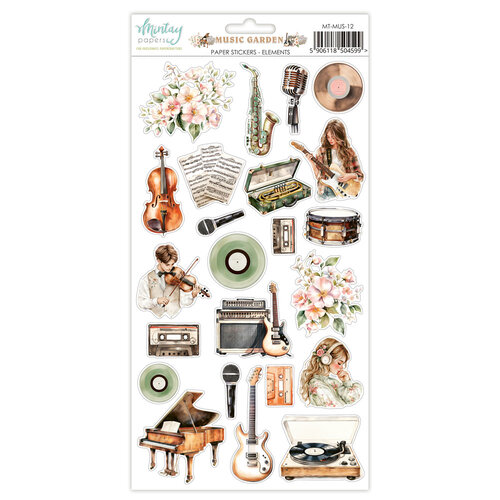 Mintay Papers - Music Garden Collection - 6 x 12 Stickers - Elements 1 Mintay Papers - Music Garden Collection - 6 x 12 Stickers - Elements