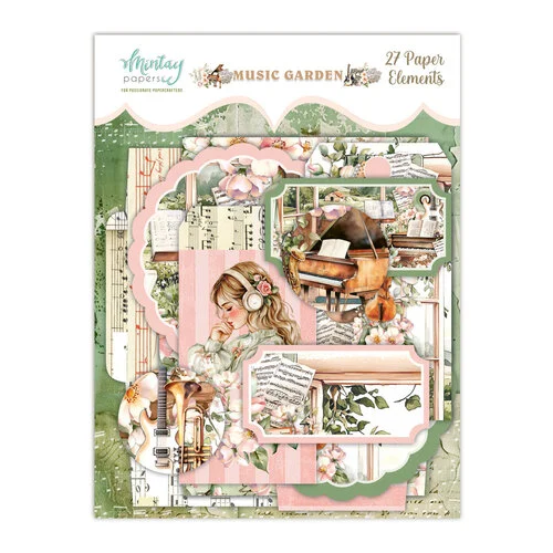 Mintay Papers - Music Garden Collection - Embellishments - Paper Elements 1 Mintay Papers - Music Garden Collection - Embellishments - Paper Elements