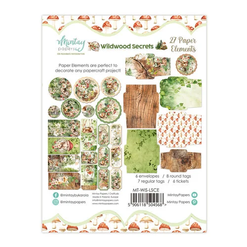Mintay Papers - Wildwood Secrets Collection - Embellishments - Paper Elements