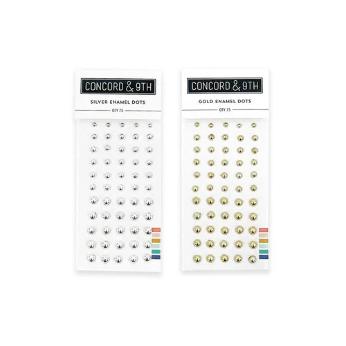 Concord and 9th - Enamel Dots - Silver and Gold Bundle