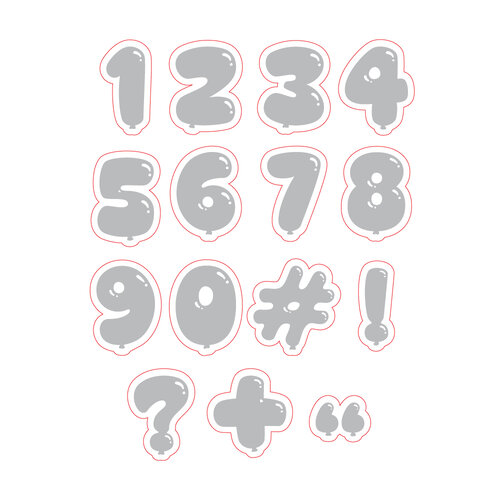 Scrapbook.com - Photopolymer Stamp Set and Coordinating Die - Balloon Numbers