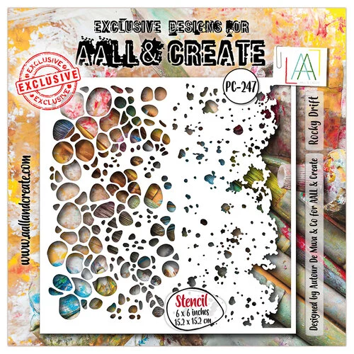 AALL and Create - Fractured Ecosphere Collection - Stencils - Rocky Drift