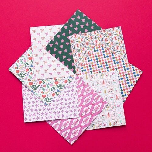 Scrapbook.com - Seaside - Patterned Cardstock Paper Pad - Double Sided - A2 - 4.25 x 5.5 - 40 Sheets