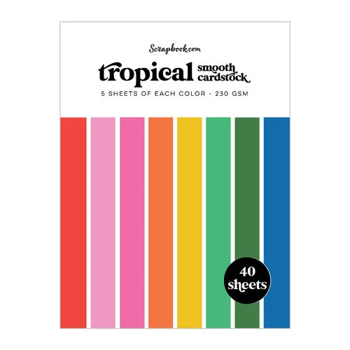 Scrapbook.com - Tropical - Smooth Cardstock Paper Pad - Double Sided - 6x8 - 40 Sheets