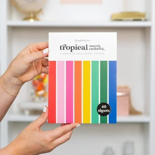 Scrapbook.com - Tropical - Smooth Cardstock Paper Pad - Double Sided - 6x8 - 40 Sheets