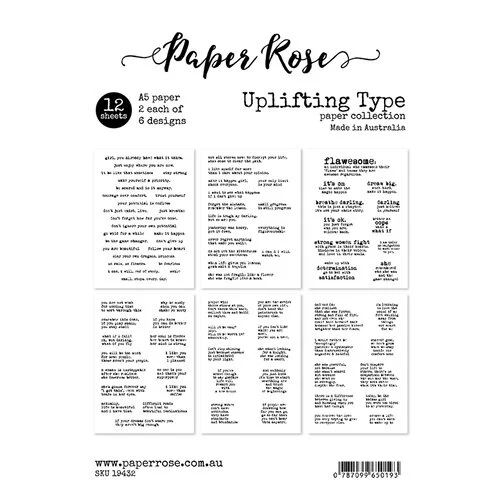 Paper Rose - A5 Collection Pack - Uplifting Type Sentiment