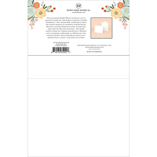 Echo Park - Card Base Kit - A2 Scored Horizontal